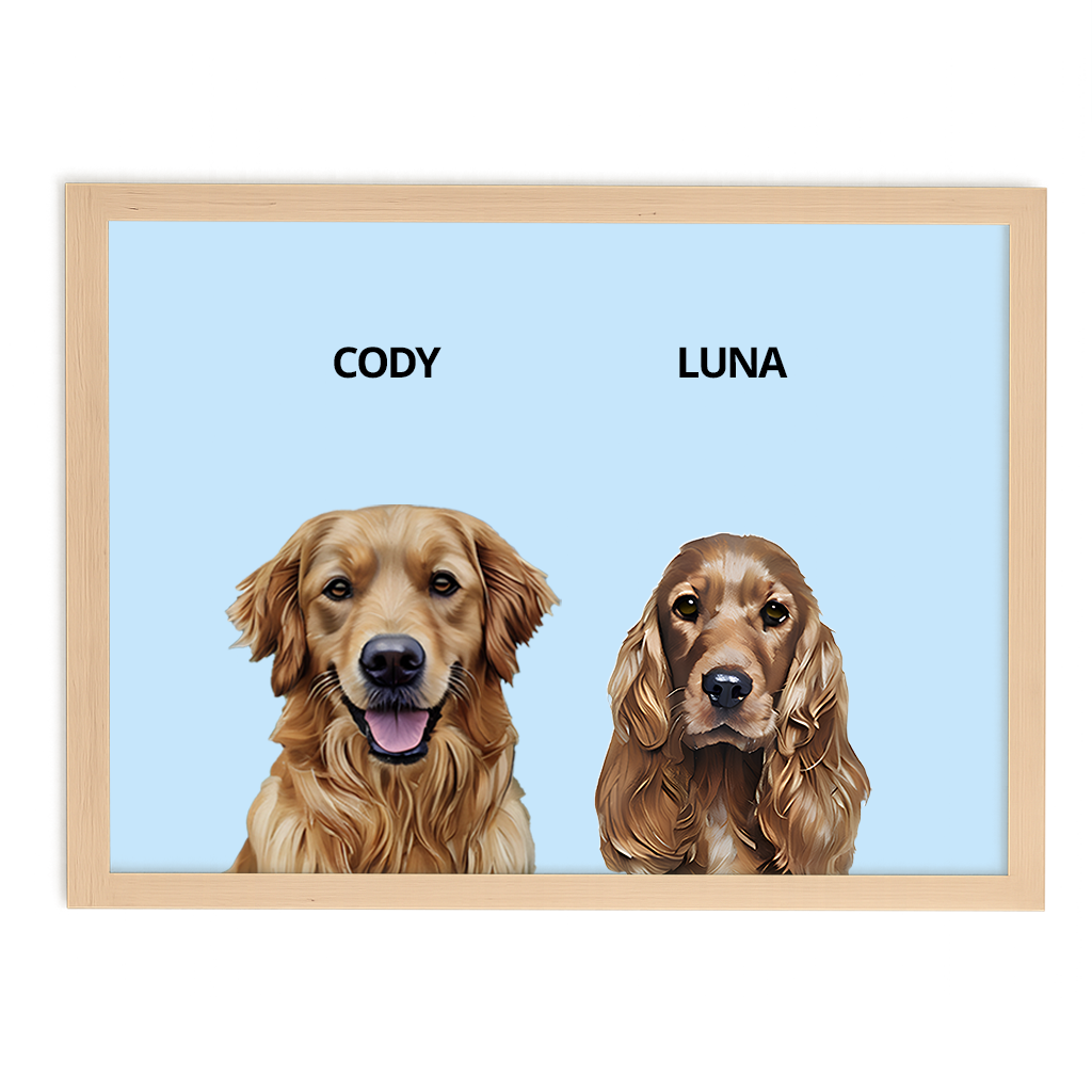 Custom Double Pet Portrait
