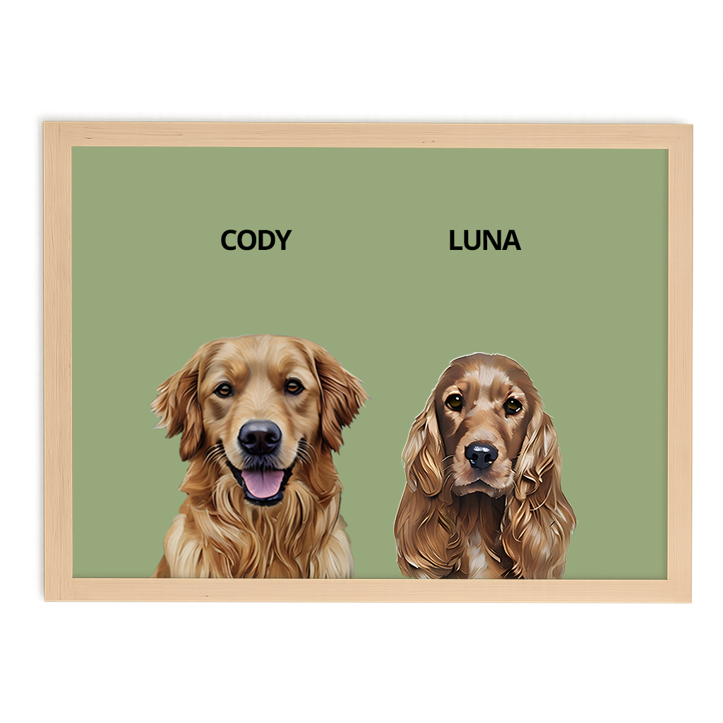 Custom Double Pet Portrait