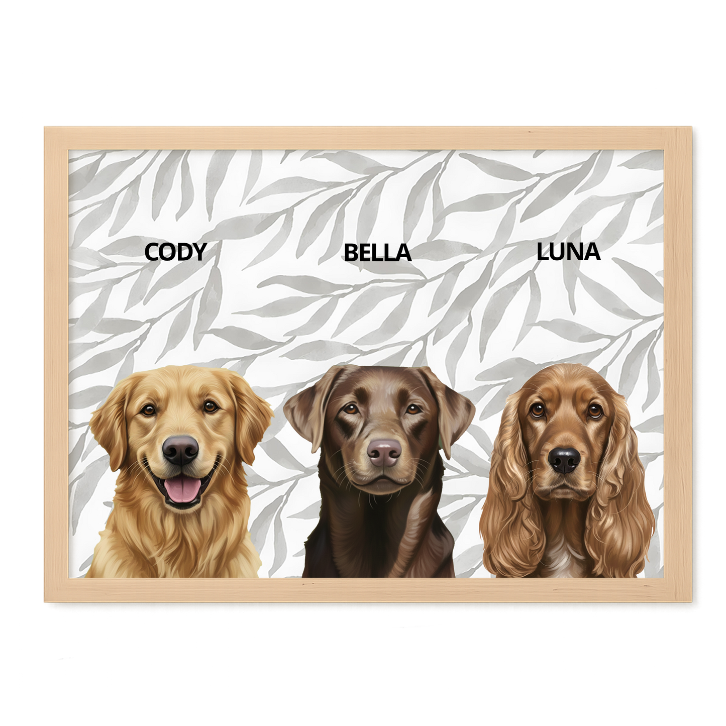 Custom Triple Pet Portrait