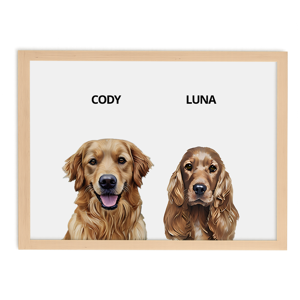 Custom Double Pet Portrait