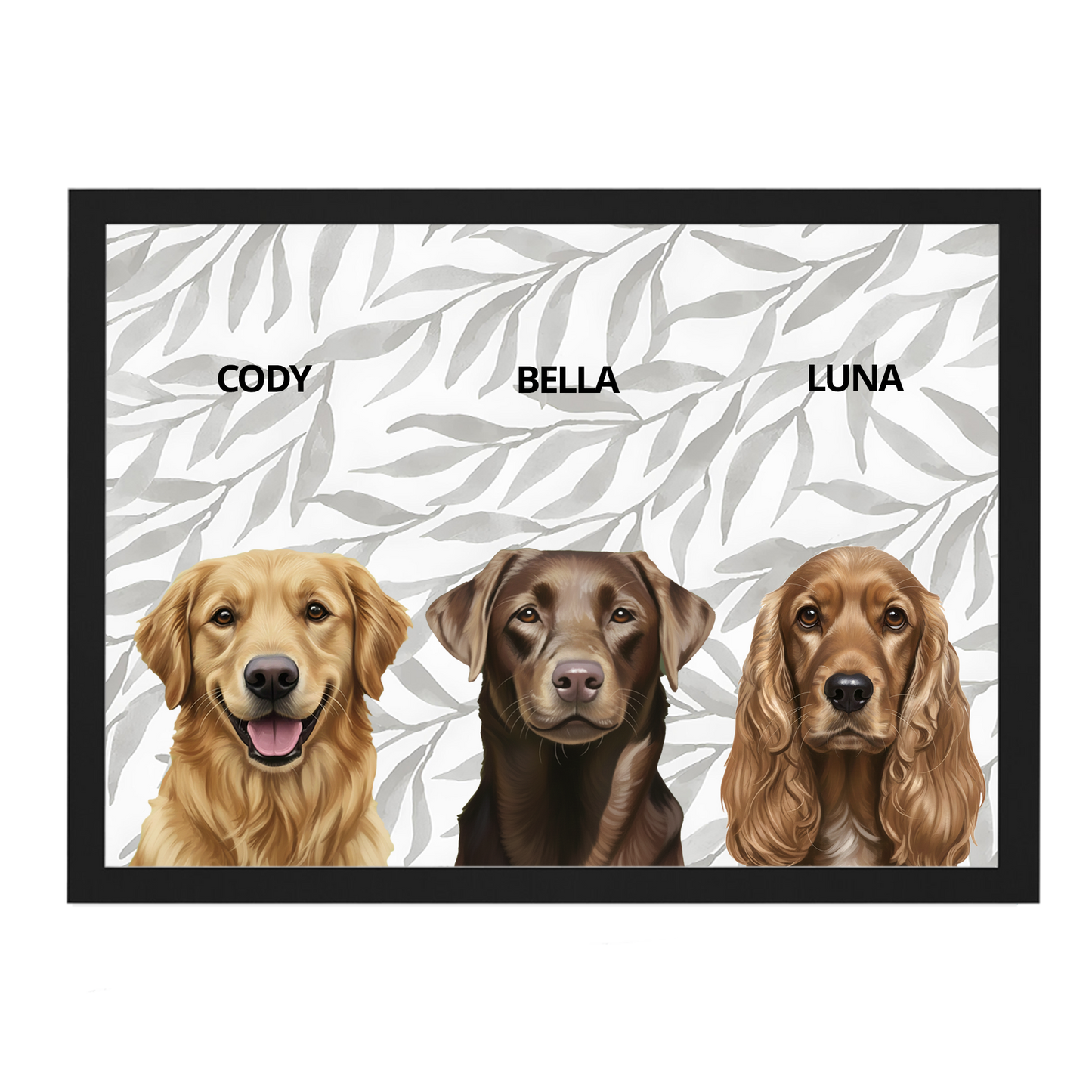 Custom Triple Pet Portrait