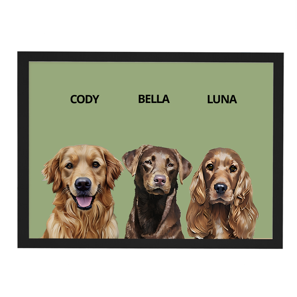 Custom Triple Pet Portrait