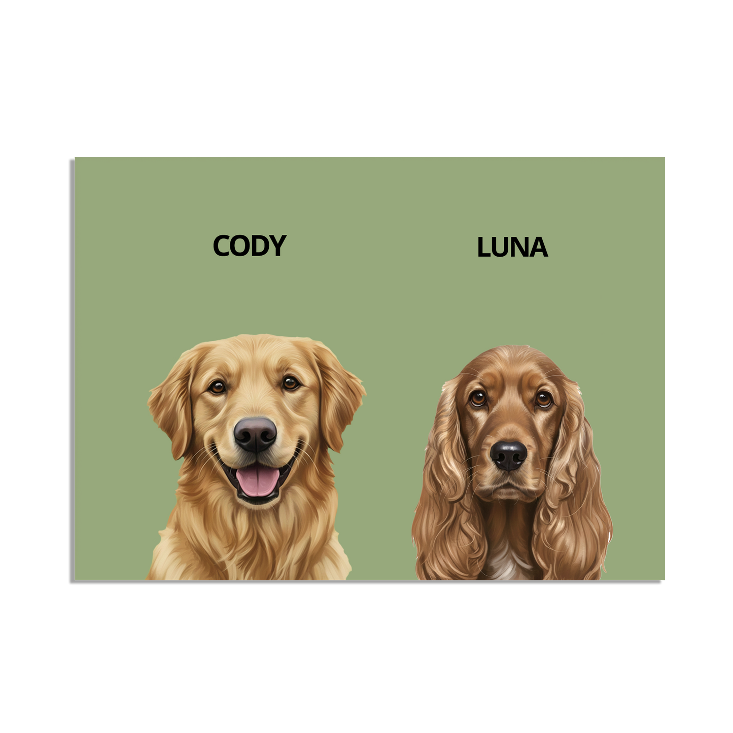 Custom Double Pet Portrait