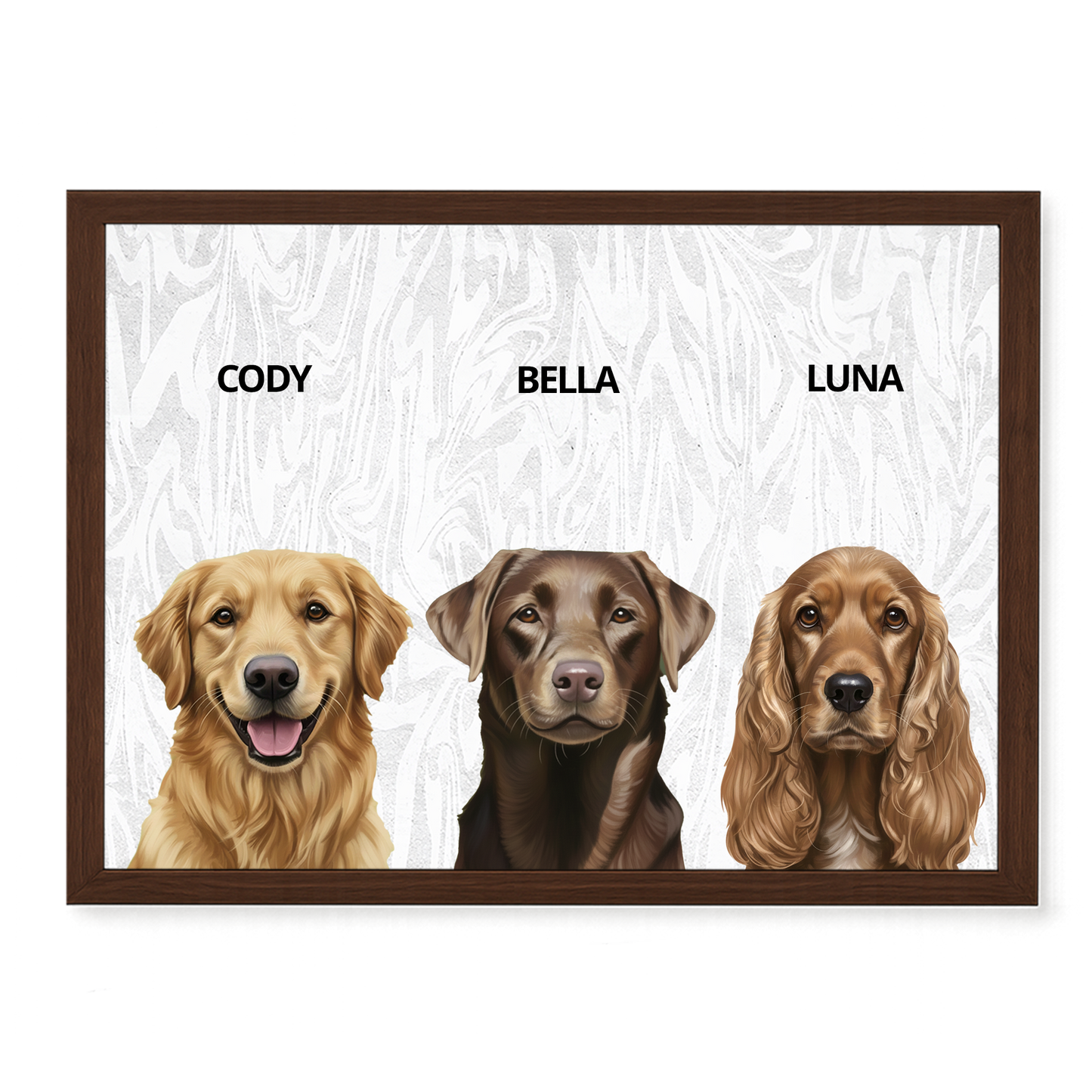 Custom Triple Pet Portrait