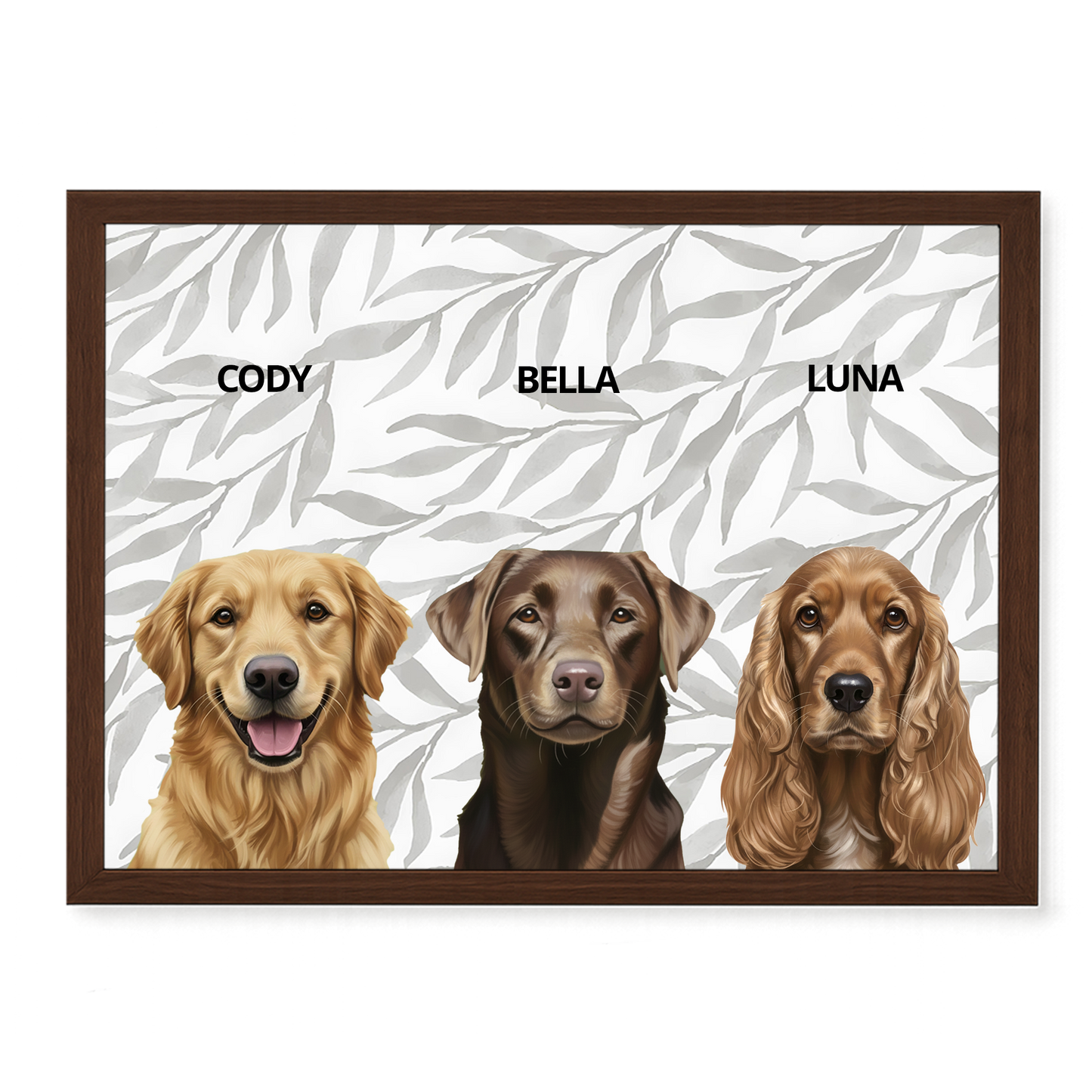 Custom Triple Pet Portrait