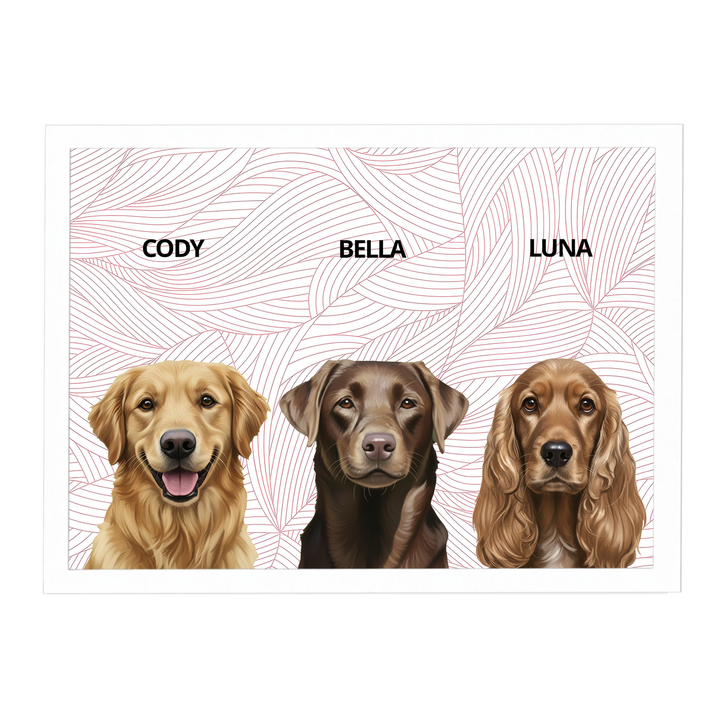 Custom Triple Pet Portrait